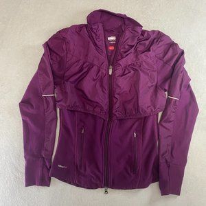 Nike Fit Dry Women's Activewear Top Zip-Up Sweater Long Sleeve Purple Size Small